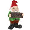 Go Away Sign Gnome Statue