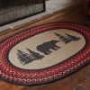 Bear Printed Braided Rug