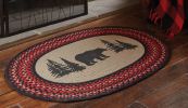 Bear Printed Braided Rug