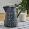 Granite Enamelware Pitcher With Lid Gray