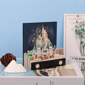 Three-dimensional Note Paper Carving Model Fairy Tale Castle Art