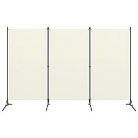 3-Panel Room Divider Cream White 102.4"x70.9"