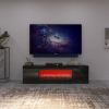 Living room furniture modern black electric fireplace TV stand with insert fireplace,without remote and heating