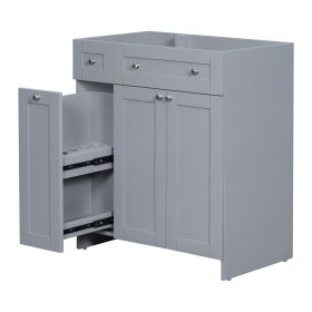 [Cabinet Only] 30" Bathroom Vanity-Gray