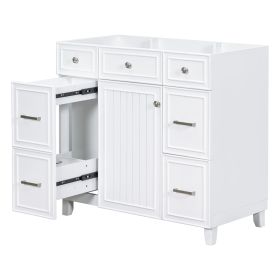 [Cabinet Only] 36" White Bathroom Vanity