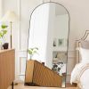 Floor Standing Mirror, Wall Mirror with Stand Aluminum Alloy Thin Frame,29''*70'',Black