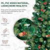 6.5ft Pre-Lit Fiber Optical Christmas Tree with Colorful Lights and 260 Branch Tips