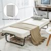 Made in Italy Rollaway Folding Bed with Memory Foam Mattress and Dust-Proof Bag