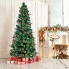 6.5ft Pre-Lit Fiber Optical Christmas Tree with Colorful Lights and 260 Branch Tips