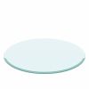 28" Inch Round Tempered Glass Table Top Clear Glass 3/8 Inch Thick Beveled Polished Edge