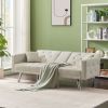 Multi-functional linen sofa bed-Beige