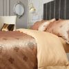 Queen Size Duvet Cover Set, 6 Piece Luxury Jacquard Bedding, Dolce Mela Los Angeles  DM719Q