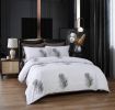 Duvet Cover Set 6 Piece Queen Size Cotton Bedding - Lecce by Dolce Mela