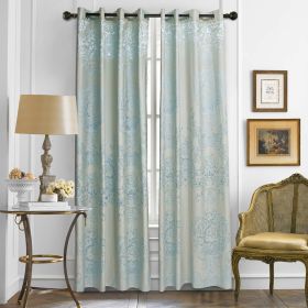 Curtains Damask Jacquard Grommet Semi-Blackout, Tall 60x100, Reims by Dolce-Mela