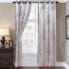 Curtains Damask Jacquard Grommet Semi-Blackout, Tall 60x100, Bordeaux by Dolce-Mela