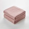 Waffle Bath Towels - Pink Color- Set of 2