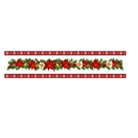 Christmas Polyester Tablecloth Holiday Decoration (Option: SDZB5-180x33CM)