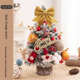 Decoration Christmas Tree Household Desk Ornaments (Option: Orange Justice 45cm With Light)