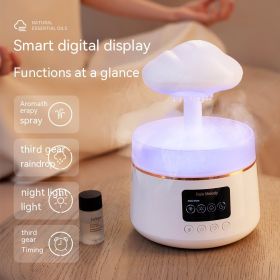 Rain Rhyme Seven-color Ambience Light Clouds Rain Aroma Diffuser (Option: Bluetooth White)