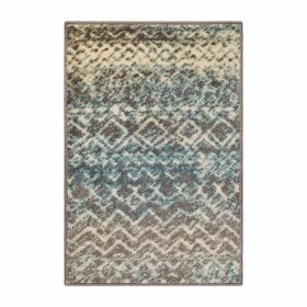 Sunderland Modern Abstract Geometric Indoor Area Rug (Color: Taupe/Ivory, size: 2'x3')