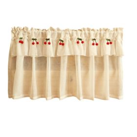 Fresh Linen Short Curtain For Kitchen Small Window (Option: Without rod-1.5x0.5m)