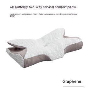 Neck Memory Foam Single Household Pillows (Option: Graphene Gray-64x35x12cm)