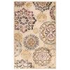 Ceyone Distressed Floral Medallion Area Rug