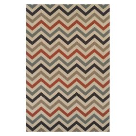 Zigzag Chevron Indoor Area Rug Or Runner Rug (Color: Red, size: 8'x10')