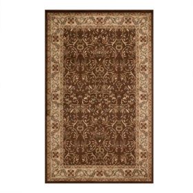 Heritage Victorian Floral Area Rug (Color: Mocha, size: 8'x10')