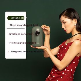 Hot Water Dispenser Household Small Mini Desktop (Option: Retro Green-220V)