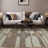 Sayah Eco-Friendly Geometric Handwoven Wool and Cotton Indoor Area Rug