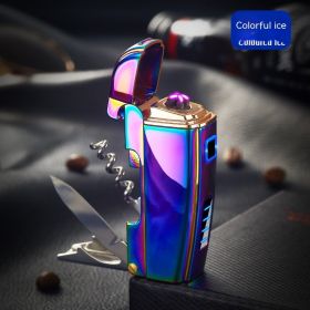 Metal Multifunctional Induction Charging Lighter (Option: Color Ice)