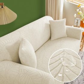 Sofa Cover Elastic All-inclusive Single Double Slipcover Dust Lazy Slipcover (Option: Beige-2seats145 185cm)