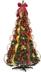 Decorative Foldable Colorful Spiral Christmas Tree (Option: 180cm-EU)