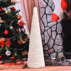 Snowflake Flannel All White Christmas Tree Holiday Home Creative Decorations (Option: Height 45cm)