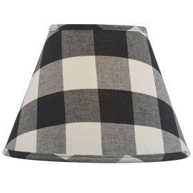 Wicklow Check Lampshade 10" - Black/Cream (Color: Black & Cream-10")