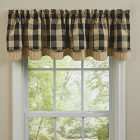 Wicklow Check Lined Point Valance (Color2: black)