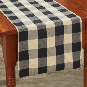 Wicklow Check Table Runner 14" X 72" (Color2: black)