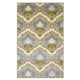 Chloe Non-Slip Floral Damask Indoor Washable Area Rug (Color: Taupe, size: 8'x10')