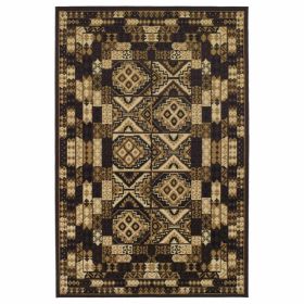 Tribal Geometric Mosaic Indoor Area Rug or Runner Rug (Color: Green, size: 8'x10')