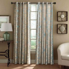 Curtains Damask Jacquard, Grommet, Semi-Blackout, Tall 60x100 inches (Size /
Product Type: Curtain Panel, Design / color: St. Petersburg)