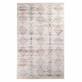 Gared Traditional Southwestern Tribal Area Rug (Color: Bone, size: 8'x10')