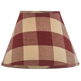 Wicklow Check Lampshade 10" - Garnet (Color: Garnet-10")