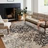 Leigh Non-Slip Modern Floral Medallion Indoor Washable Area Rug