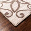 Leigh Non-Slip Modern Floral Medallion Indoor Washable Area Rug