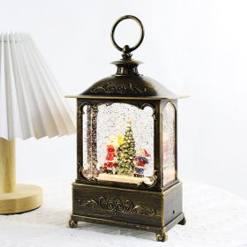 Christmas Decoration Decoration Crystal Lamp Music Box (Option: Old Man)