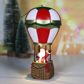 Christmas Resin Christmas Luminous Old Man Snowman Decoration Ornaments (Option: Hot Air Balloon Elderly)