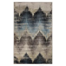 Cadwell Abstract Faux Distressed Area Rug (Color: Beige, size: 4'x6')