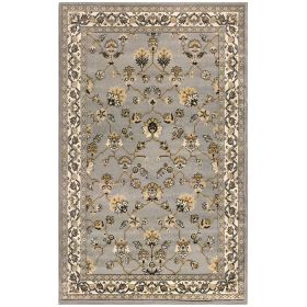 Kingfield Traditional Style Area Rug Or Door Mat or Runner Rug (Color: Slate, size: 4'x6')