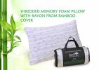 Shredded Memory Foam Pillow with Removable Rayon from Bamboo Cover